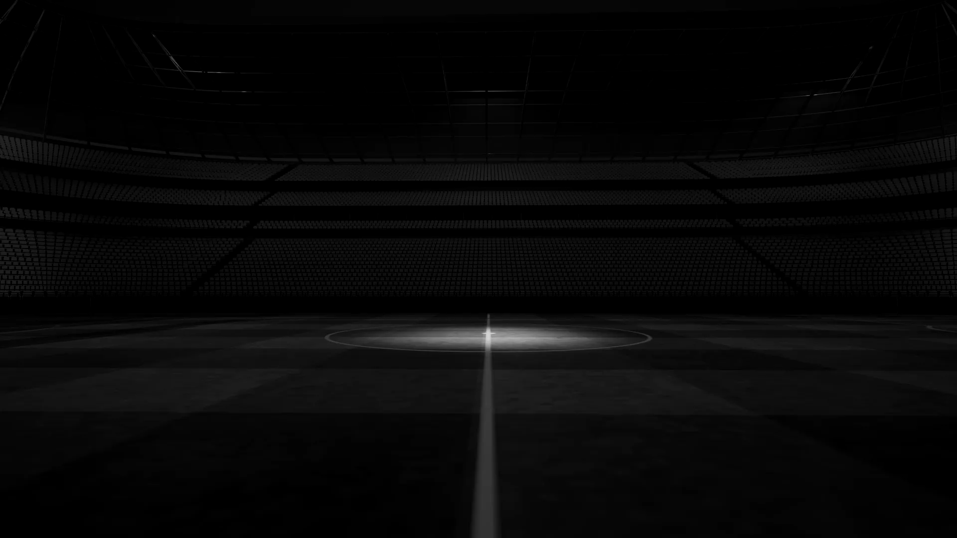 Stadion bei Nacht mit Flutlicht